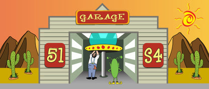 NEW! Area 51 garage. (If you know, you know - Rupert collections) 15 oz coffee mug