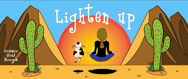 Lighten Up with cat. (Feel Good collection) 15 oz coffee mug