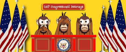 NEW! Congressional UAP Hearings. See no evil, hear no evil, speak no evil 11 oz coffee mug.